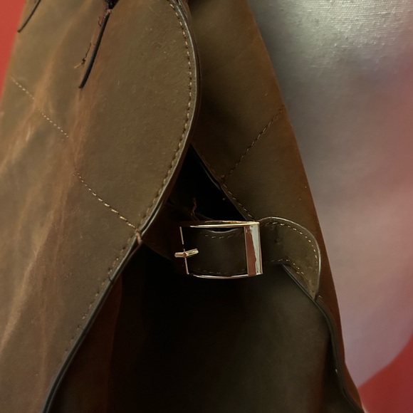 Brown Suede Satchel Bag - Picture 11 of 16